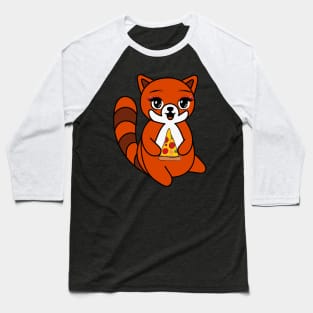 Red Panda Pizza Baseball T-Shirt